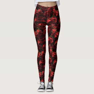 Red Rose Leggings