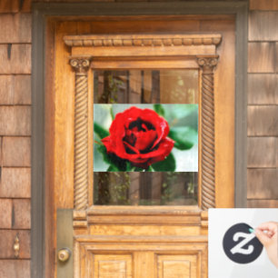 Red Rose Love  Window Cling