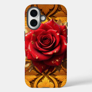 "Red Rose Luxury" iPhone 16 Case