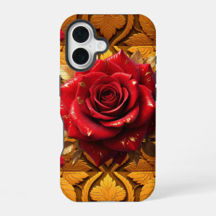 "Red Rose Luxury" iPhone 16 Case