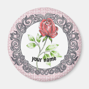 Red rose magnet