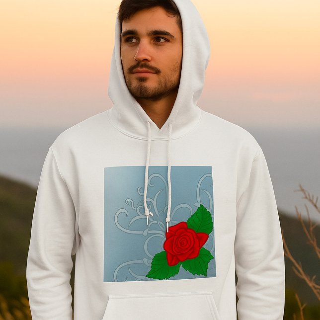 Red Rose Mens Hoodie (Creator Uploaded)