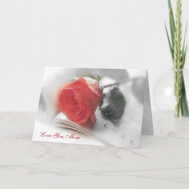 Red Rose - Mother's Day Card (Front)