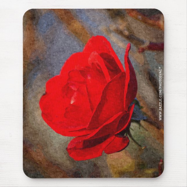 Red Rose Mouse Mat (Front)