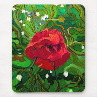 RED ROSE MOUSE MAT