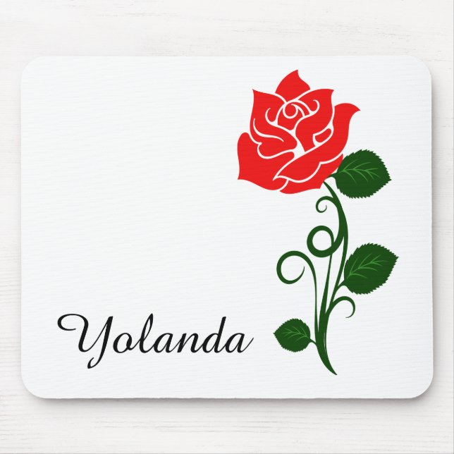 Red Rose Mouse Pad (Front)