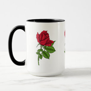 Red rose mug