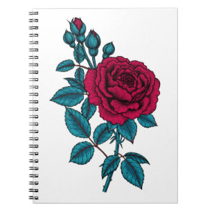 Red rose notebook