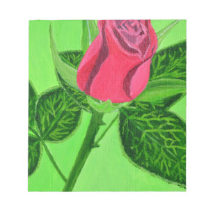 Red Rose Notepad