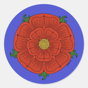 Red Rose of Lancaster Classic Round Sticker