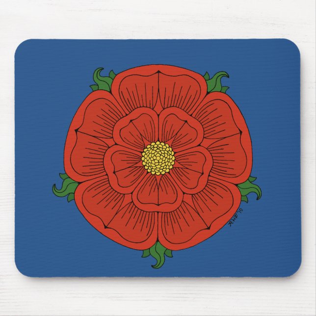 Red Rose of Lancaster Mouse Mat (Front)