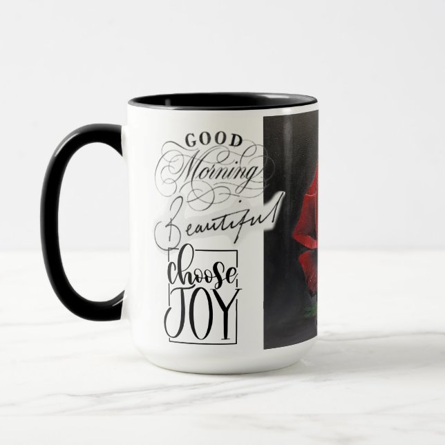 Red Rose Oil Painting Mug (Left)