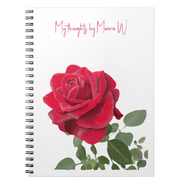 Red rose - Oil Painting Notebook (Front)