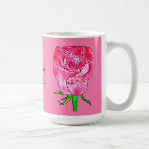 Red Rose on a Stem Coffee Mug