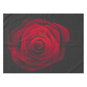 Red rose on black background vintage effect tablecloth