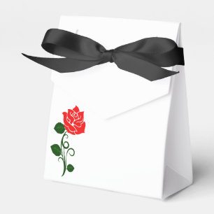Red Rose Party Favour Bag Box