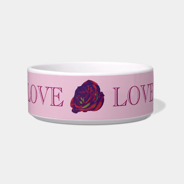 Red Rose Pet Bowl (Front)