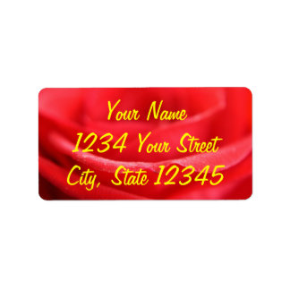 Red Rose Petals Label