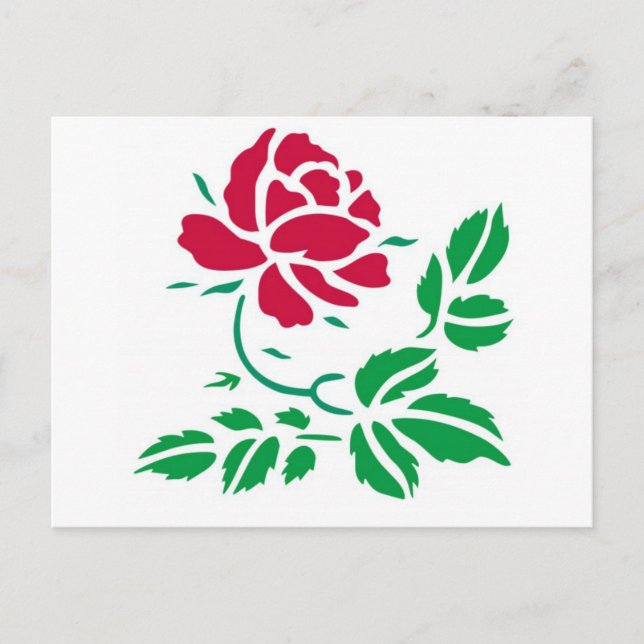 Red Rose Postcard (Front)