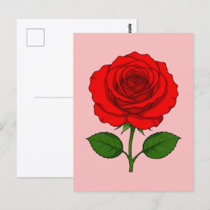 Red Rose Postcard