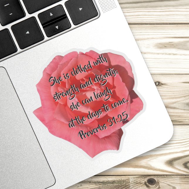  Red Rose Proverbs 31:25 Custom Bible Verse (Creator Uploaded)