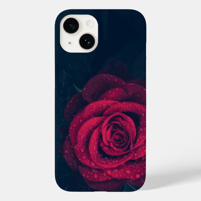 Red rose , raindrops  Mood Vibe Case-Mate iPhone Case (Back)