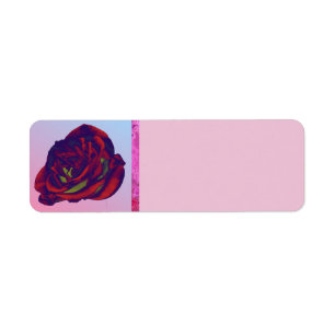 Red Rose Return Address Label