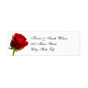 Red Rose Return Address Labels