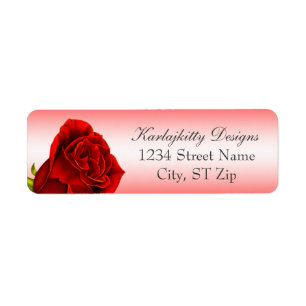 Red Rose Return Labels