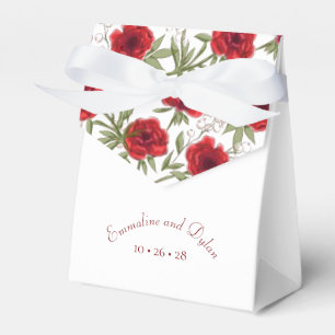 Red Rose Romantic Wedding Favour Box