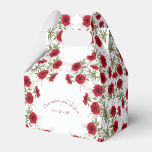 Red Rose Romantic Wedding Favour Box