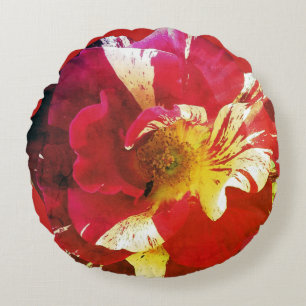 Red Rose Round Cushion