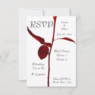 Red Rose RSVP Card