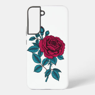 Red rose samsung galaxy case