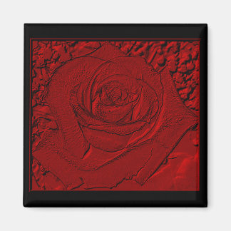 Red Rose "Sculpture" Magnet