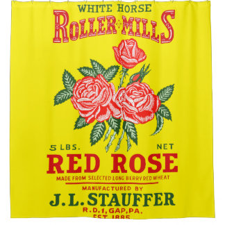 RED ROSE SHOWER CURTAIN