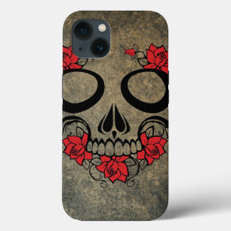 Red Rose Skull iPhone 13 Case