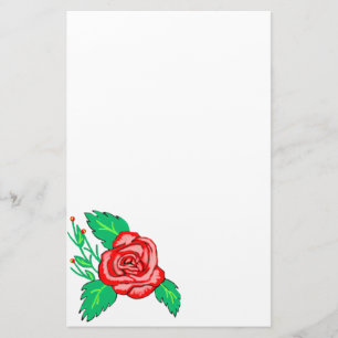 Red Rose Stationery