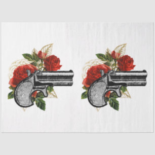 Red Rose Steampunk Series Design 1 Tissue Paper