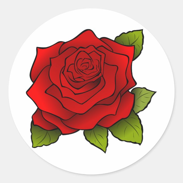 Red Rose Sticker (Front)
