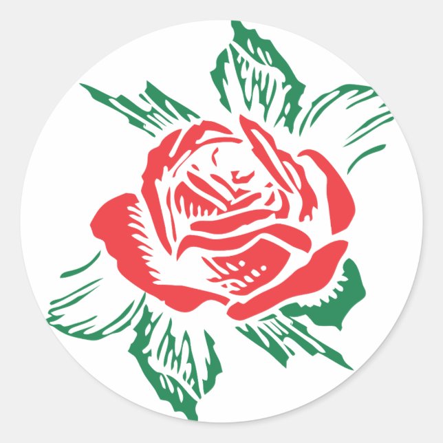 Red Rose Sticker (Front)