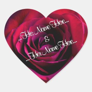 Red Rose Stickers Romantic Rose Wedding Stickers