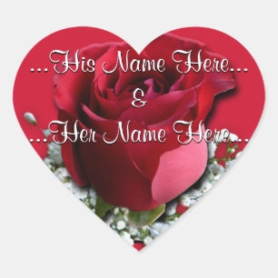 Red Rose Stickers Romantic Rose Wedding Stickers