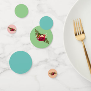 Red Rose Swagger Antique Design Confetti