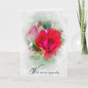 Red Rose Sympathy  Card
