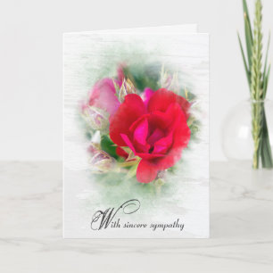 Red Rose Sympathy Card