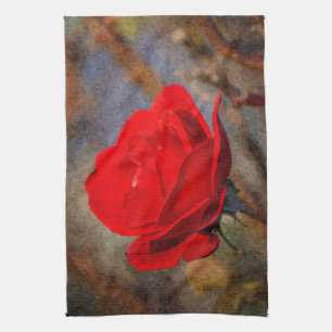 Red Rose Tea Towel