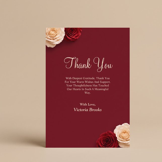 Red Rose Thank You Card (Creator Uploaded)