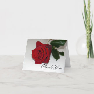 Red Rose Thank You Card