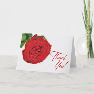 Red Rose Thank You Card
